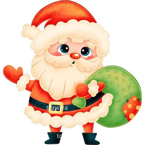 Grandpa Christmas Wreath Metal Die Cutting Dies DIY Die Cutter Crafts Embossing Stencil For Scrapbooking & Stamping Cards