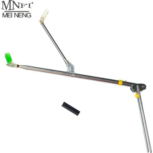 MNFT 1Set Fishing Hand Rod Holder 1.7M 2.1M Luminous Adjustable Stainless Steel Fishing Stand Bracket Fishing Rod Pole Rack