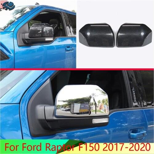 For Ford Raptor F150 2017-2020 Car Accessories ABS Chrome Door Side Mirror Cover Trim Rear View Cap Overlay Molding Garnish