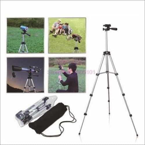 By dhl or ems 20 pieces Universal Tripod 4 Sections Lightweight Tripod Portable Tripod for Fuji Canon Sony Nikon Camera With Bag