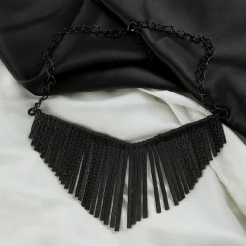 Stick Figure Metal Collar Necklace