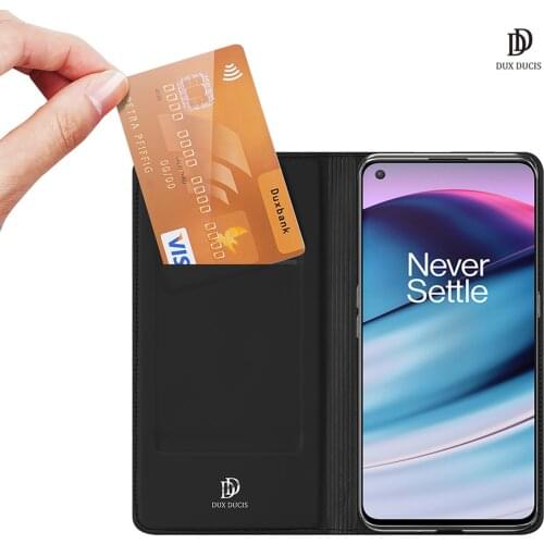 Case For OnePlus Nord CE 5G DUX DUCIS Skin Pro Series Flip Cover Luxury Leather Wallet Case Full Good Protection Steady Stand