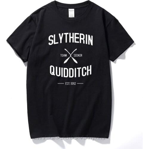 Camisetas hombre tee shirt Slytherin Quidditch Team t shirt casual Brand printed shirts cotton short sleeve t-shirt Summer tops