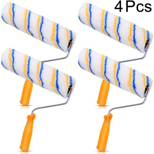 4pcs Paint Brushes Wall 250mm Ceiling DIY Roller Paint Brush Painting Brushes Painting Tools for Home Dorm Office