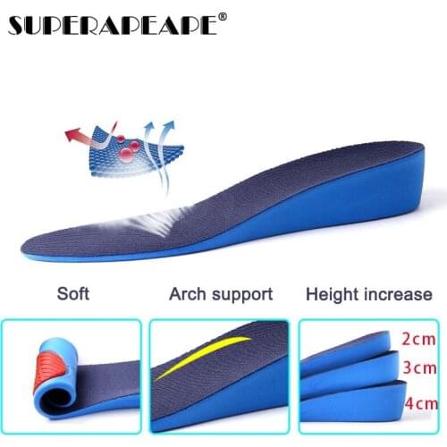 Invisible Height Increase Insert Sports Shoes Insoles for Women Arch Support Lift Taller Pads Soles for Shoe Elevator men shoes