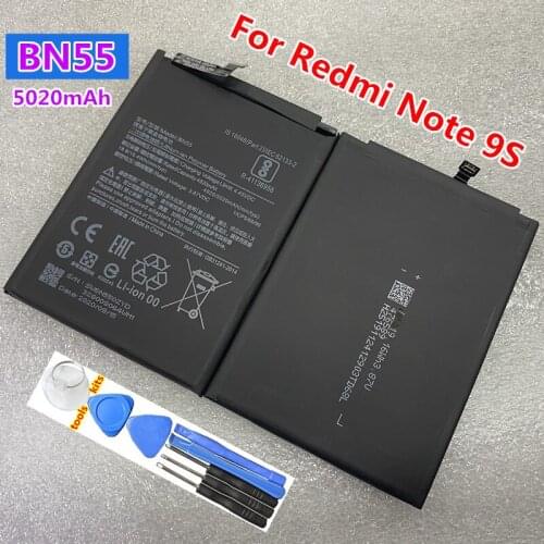 Original New 5020mAh BN53 BN54 BN55 Battery For Xiaomi Redmi note 9 Pro 9S Batteries