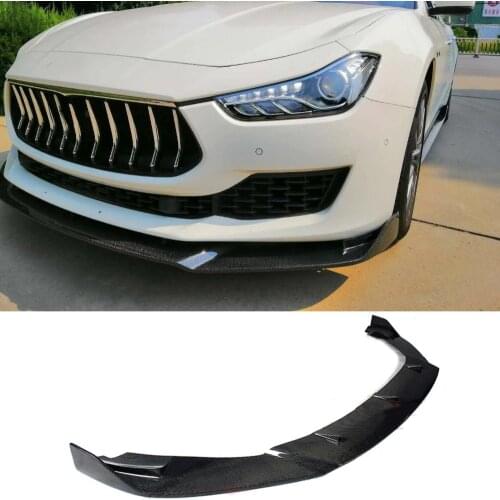 Carbon fiber Front Lip Bumper Splitter Apron bodk kit for Maserati ghibli 2018-up Car Styling