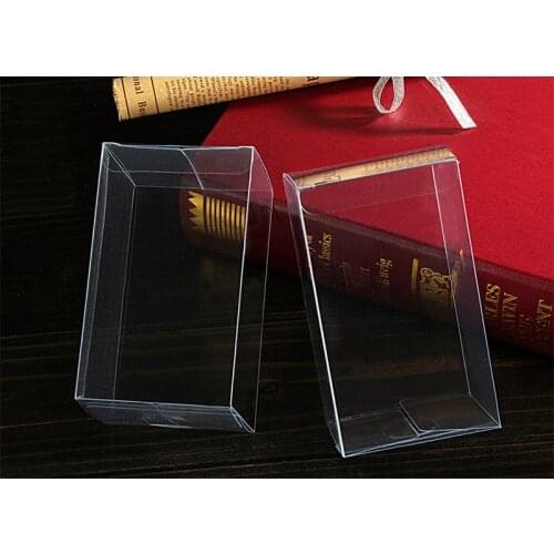 200pcs 7x7x18 Jewelry Gift Box Clear Boxes Plastic Box Transparent Storage Pvc Box Packaging Display Pvc Boxen For Wed/christmas