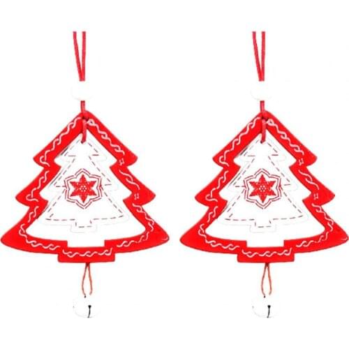 Hanging Pendant Lightweight Nice-looking Portable Star Xmas Tree Bell Shape Pendant Beautiful Cute Christmas Decoration Supply