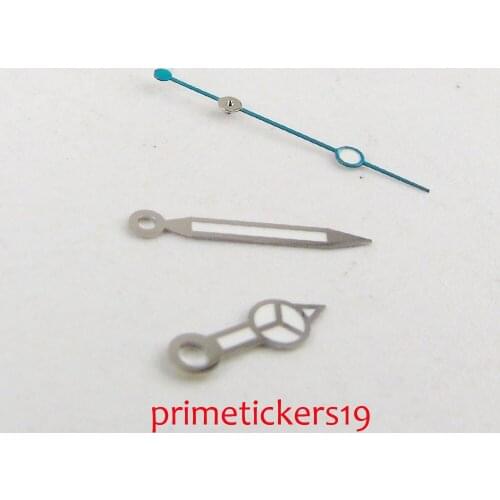 Parnis silver plated watch hands blue second hands luminous fit miyota 82 series movement