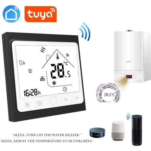 TUYA LIFE WiFi smart Water Electric Warm Floor Heating Water Gas Boiler Works Thermostat Temperature Controller with Echo Google