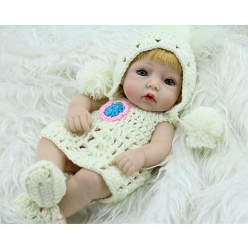 28cm Full Silicone Bebe Reborn Baby Doll Toys for Girl Lifelike Newborn Babies Doll Reborn Babies Doll Christmas Birthday Gift