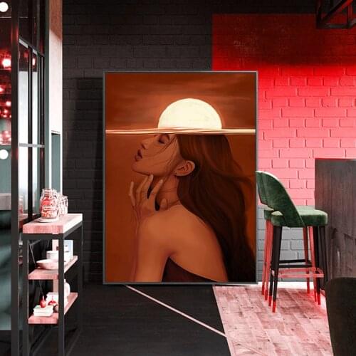 Nordic Simple Modern Abstract Art Beauty Sunrise Oil Painting Home Decoration Prints Poster Wall Picture For Living Room Bedroom