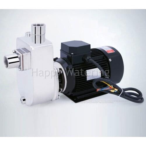 SS304 1100W Large Flow Self Priming Pump Electric Water Pump Anti-acid and Anti-alkalinity Food Grade For Wine Milk