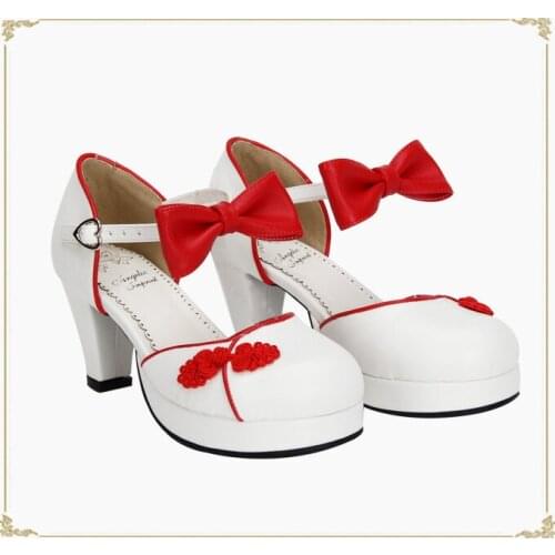 Princess sweet lolita shoes original new sprout sister essential five colors Chinese style high heel shoes pu8682