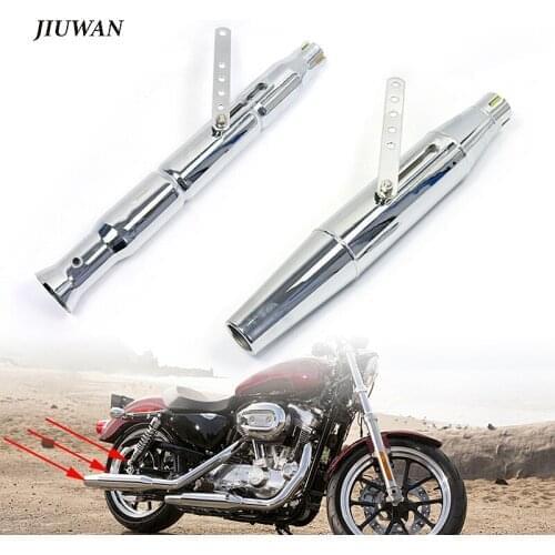 Universal Stainless Steel Motorcycle Exhaust Pipe Muffler Vintage Fashion Rear Tail Exhaust Tube Part For M800 1200 CUSTOM XL883