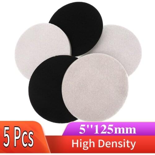 5 Pcs 5 Inch 125mm High Density Chamfering Hard Interface Pad Sponge Cushion Pad Sander Protection Pad Abrasive Power Tools Part