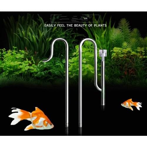 High Quality Stainless Steel Water Inlet Outlet Surface Skimmer Kit with 2 Pcs Water Pipe Fixing Clamp for Aquarium Fish Tank