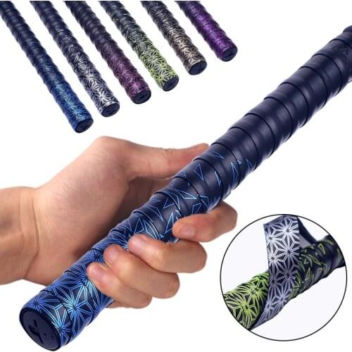 1Pc Colorful Gradient Badminton Racket Grip Tape Thicken Anti-slip Fishing Rod Belt