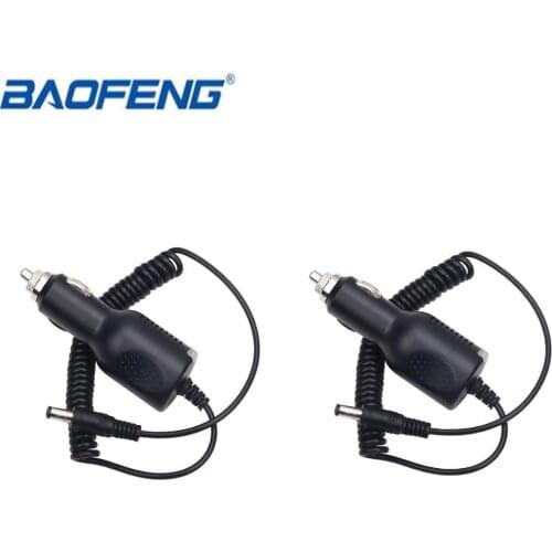 2PCS Battery Cable Line Baofeng UV-5R Car Charge For UV-82 UV-5RE UV-9R UV-XR UV-S9 GT-3 Plus Charger Walkie Talkie Accessories
