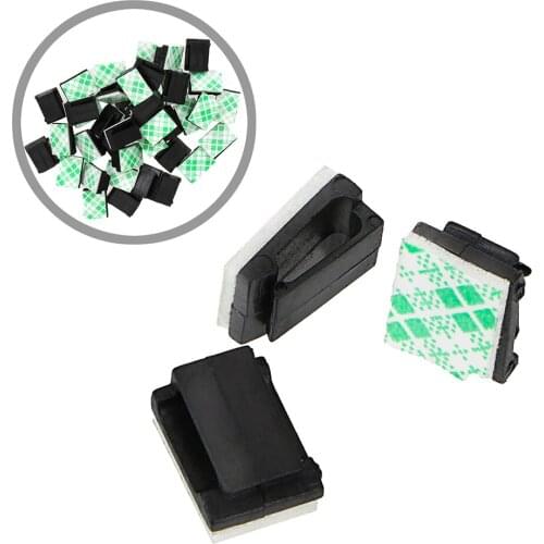 Wires Fixing Clips Interior Accessories 40Pcs Car Vehicle Data Cord Cable Tie Mount