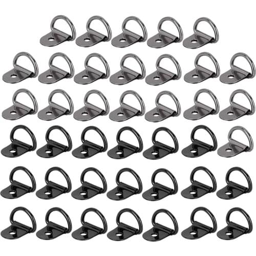40 Pieces Steel D Shape Tie Downs Lashing Rings Heavy Duty for Loads on Trailers Cargo RV Load Securing
