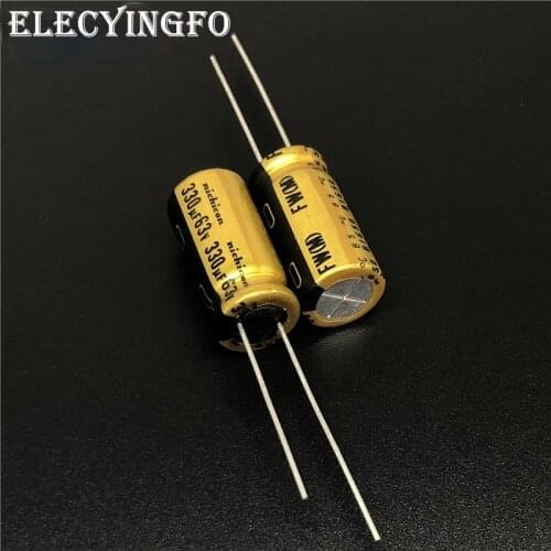 5pcs/20pcs 330uF 63V330uf NICHICON FW Series 10x20mm 63V330uF HiFi Audio Capacitor