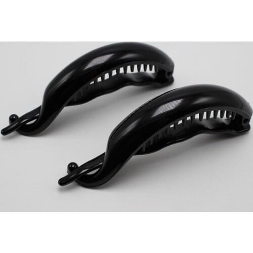 8 Black Plastic Dolphin Banana Hair Clips Ponytail Holder 100mm Hair Accessories