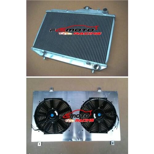 For TOYOTA COROLLA AE86 4AGE GTS Manual 1983-1987 84 52MM ALUMINUM RADIATOR + SHROUD + FAN 83 85 86 89 1984 1985 1986 1987