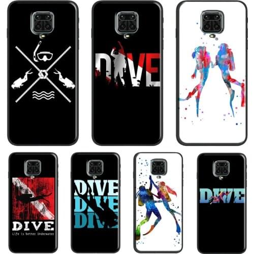 Dive Scuba Divers Diving Funda For Xiaomi Redmi Note 10 Pro Note 9 Pro Note 8 Pro 7 K40 8T 9S 9A 9C 9T Case Cover