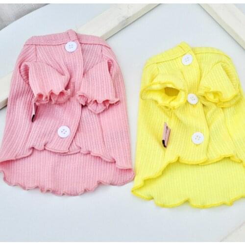 Dog T-shirt Cat Shirt Summer Small Dog Clothes Tee Shirt Outfits Yorkshire Pomeranian Corgi Poodle Bichon Schnauzer Pet Clothing