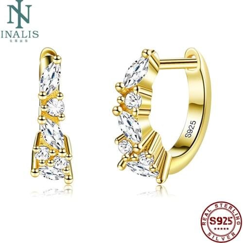 INALIS High-End Cubic Zirconia Earrings S925 Sterling Silver Earring For Women Fine Jewelry Christmas Day Best Selling Gifts