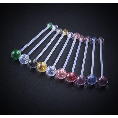 10-30pcs Acrylic Flexible Belly Button Rings Piercing Navel Bar Pregnancy Sport Maternity Retainer Sexy Women Body Jewelry 14G