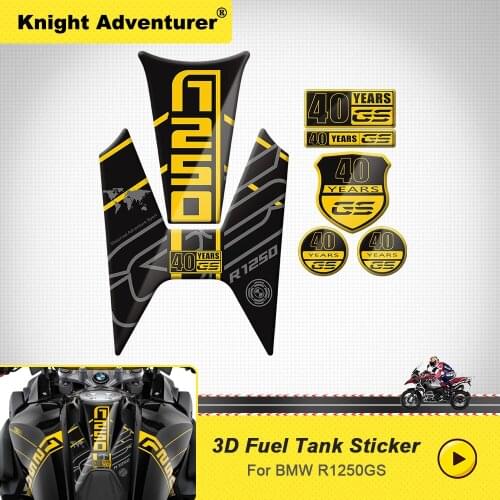 Motorcycle 3D Gas Tank Pad Protection Decals Case For BMW R1250GS GS Triple Black Fish bone stickers Fuel tank stickers 2020 202