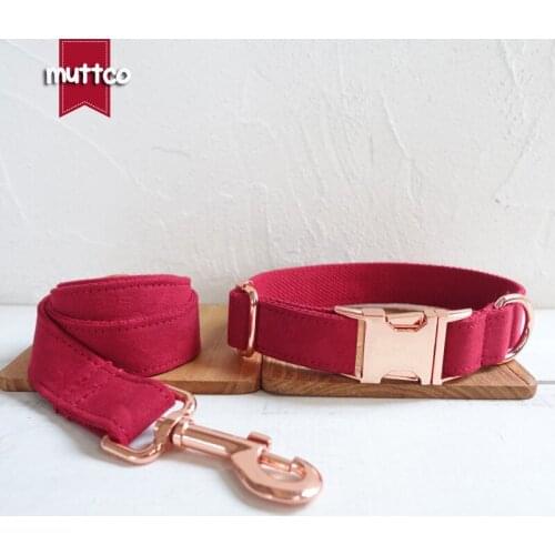 MUTTCO retailing special self-design collar THE CHERRY canvas stripe dog collar 5 sizes UDC020M