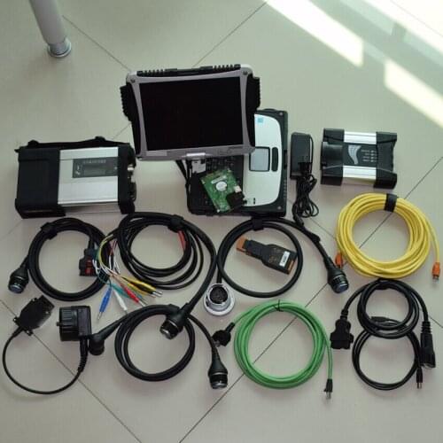 2020 New arrival super 2in1 diagnostic tool for BMW ICOM NEXT sd connect mb star c5 with cf19 laptop 4g toughbook free dhl