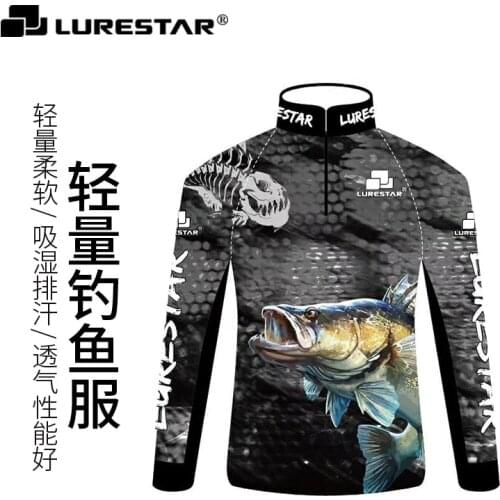 Lurestar Fishing Clothes Lightweight Soft Sunscreen Clothing Anti-UV Jersey Long Sleeve Shirts Outdoors Waders Pesca T Shirt