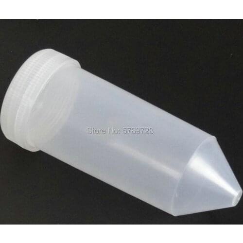 10pcs 120ml Plastic sharp- bottomed centrifuge tube without scale line, Lab Sample culture tube with Screw cap
