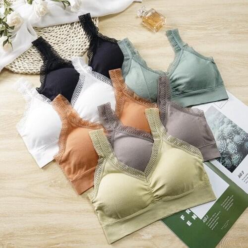 Plus Size Lace Push Up Bra For Women Tupe Top Sexy Female Underwear Padded Bralette Without Bones Woman Clothes