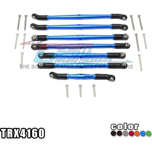 RC Car Parts TRX-4 Defender wheelbase aluminum alloy Positive Negative Gear Adjustable Upper Lower keel pull Tie rods TRX4160