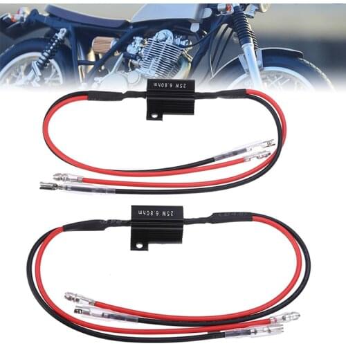 2pcs Motorcycle Resistance Power Resistor Load Decoding For LED Turn Signal Flash No Flashing Repairing 25W For ATV Quad