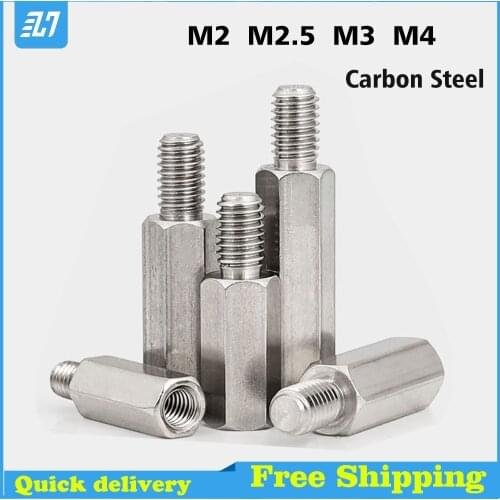 Hex Standoff Thread Metric Male Female Hexagon PCB Motherboard Stud Spacer Pillars M2 M2.5 M3 M4 Carbon Steel Nickel Plated