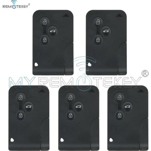 Remtekey 5pcs Smart key card for Renault Megane 2 Scenic 2 Grand Scenic 2 2003 2004 2005 2006 2007 2008 433mhz PCF7947 3 button