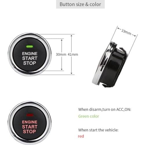 EASYGUARD Replacement push engine start stop long button style for ec002 es002 and ec008 series P5 style
