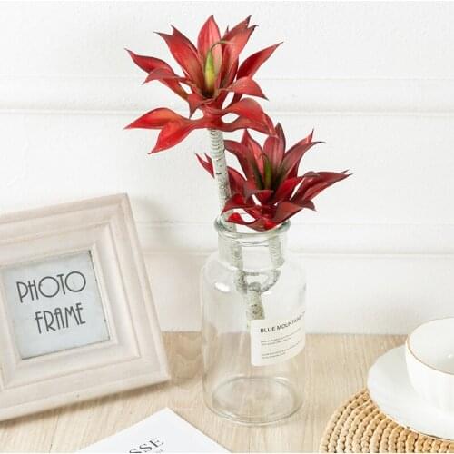 Tropical Artificial Plants Branch Simulation Agave Plant Fake Plastic Palm Foliage Airplant Grass For Home Garden Wedding Decor