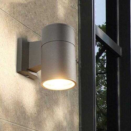 6/12W Outdoor Waterproof LED Porch Light Single Head Cylinder Exterior Wall Lamps For Balcony Corridor Hotel Villa