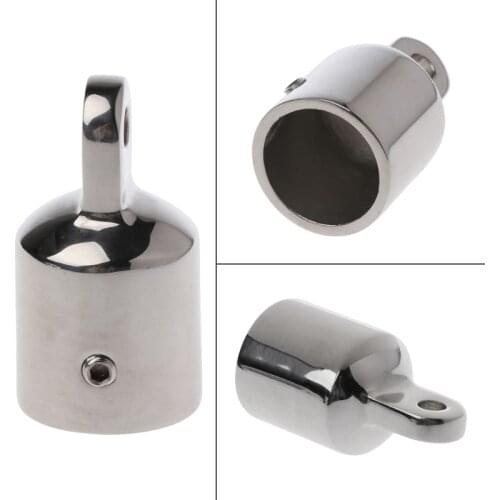Stainless Steel Bimini Top Eye End Cap For 0.98'' Pipe Marine Boat Yacht
