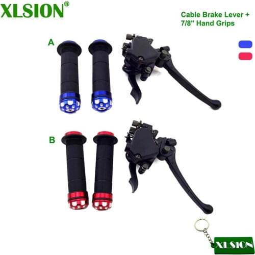 XLSION 7/8" Hand Grips & Accelerator Dual Thumb Throttle Brake Lever For 125cc 150cc 200cc 250cc Taotao Kazuma Sunl Roketa
