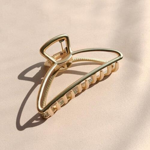 1 Pc Hairpin Alloy Metal Grabbing Clip 2021 Summer New Fashion Simple Women Girl Geometric Hair Accessories Headdress Hair Pins