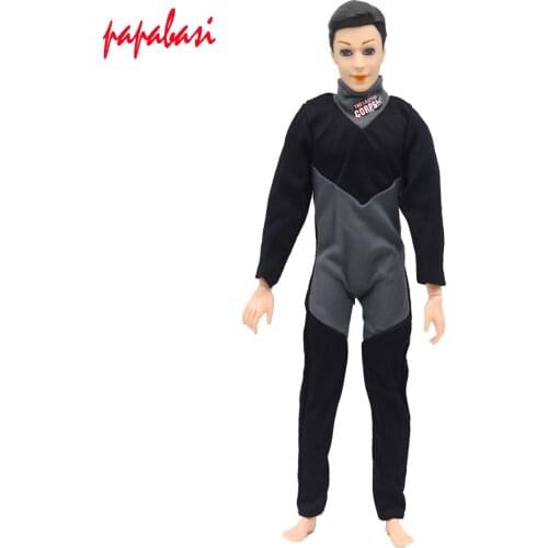 1PCS Prince Clothes Combat Diver Uniform Outfit For 1/6 doll Boy Male Ken Doll Soldier Doll TOYS Accessories W020